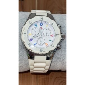 MICHELE MWW12F000013 Tahitian Chronograph Women's Watch White Jellybean Rainbow